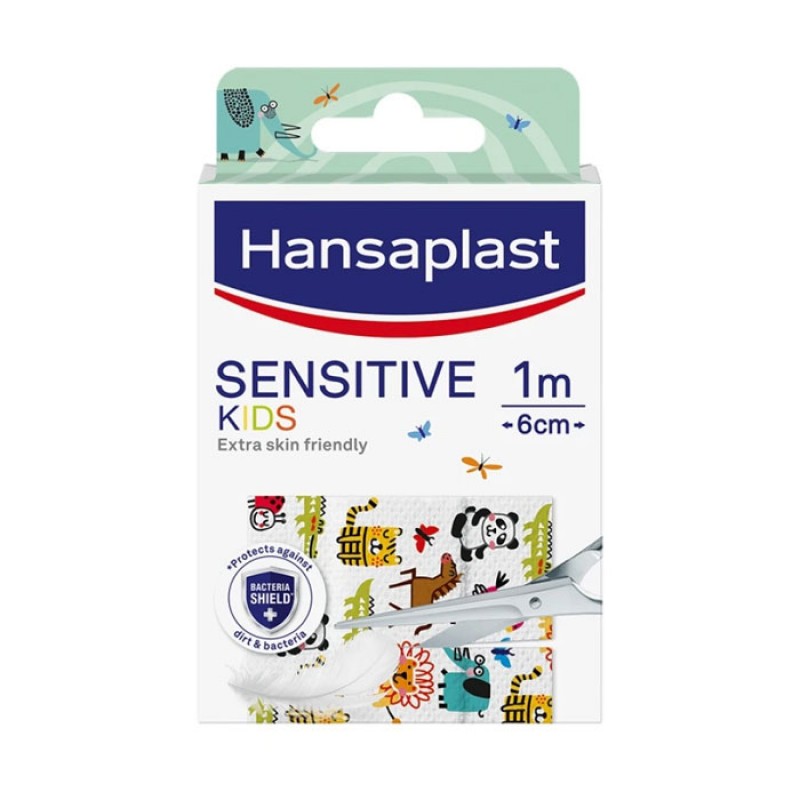 Hansaplast Sensitive Kids Animals Παιδικά Αυτοκόλλητα Επιθέματα 1m x 6cm, 1τμχ