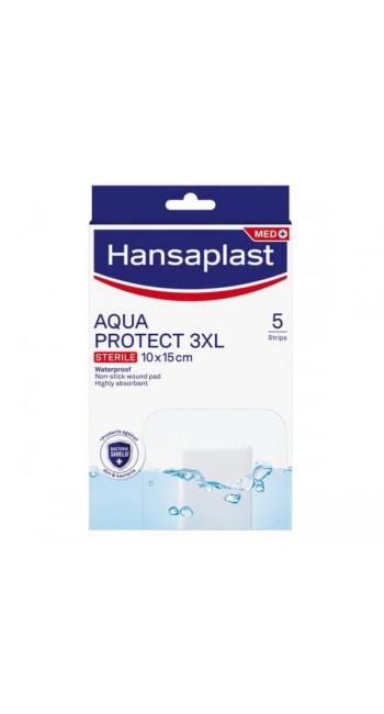 Hansaplast Aqua Protect 3XL Sterile Strips Aδιάβροχα Επιθέματα 10x15cm, 5τμχ