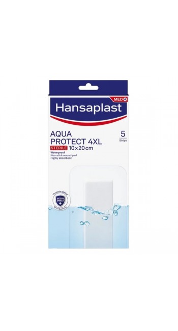 Hansaplast Aqua Protect 4XL Sterile Strips Aδιάβροχα Επιθέματα, 10x20cm, 5τεμ