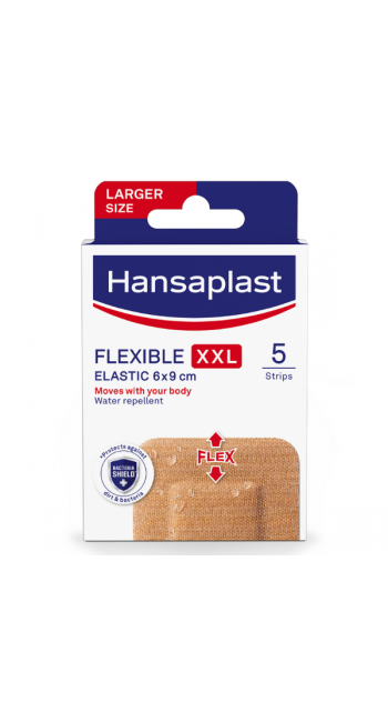 Hansaplast Flexible XXL Strips Ελαστικά Επιθέματα 6x9cm, 5τμχ