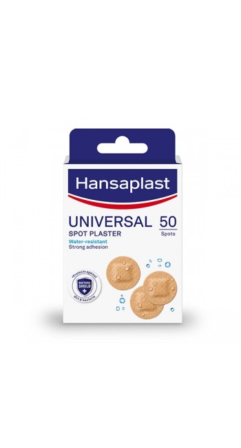 Hansaplast Universal Spot Plaster Στρογγυλά Επιθέματα για την Κάλυψη & Προστασία Μικρών Πληγών, 50τεμ