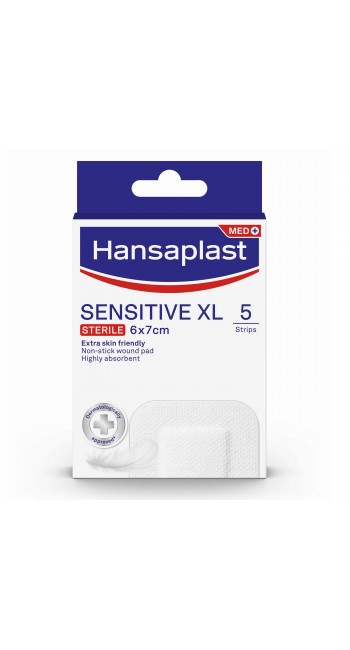 Hansaplast Sensitive XL Sterile Επιθέματα Αποστειρωμένα 6 Χ 7cm, 5τμχ