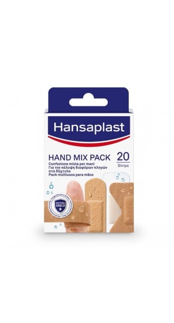 Hansaplast Hand Mix Pack Πακέτο Επιθεμάτων με 5 Διαφορετικά Μεγέθη, 20τεμ