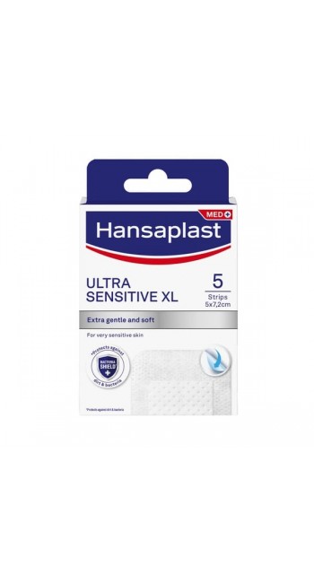 Hansaplast Ultra Sensitive XL Επιθέματα για Ευαίσθητο Δέρμα 5x7,2cm, 5τεμ