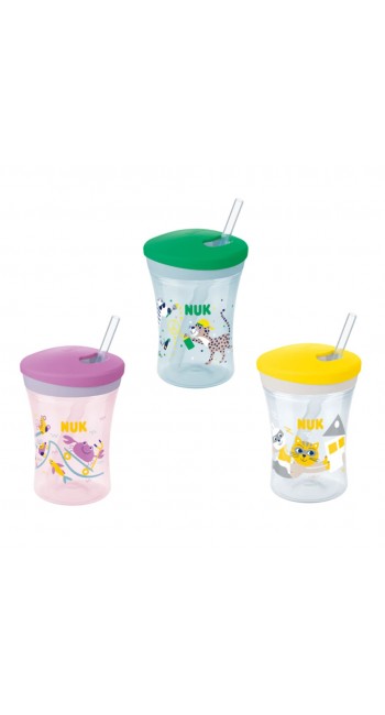 Nuk Action Cup 12m+ Εκπαιδευτικό Κύπελλο με Καλαμάκι, 230ml