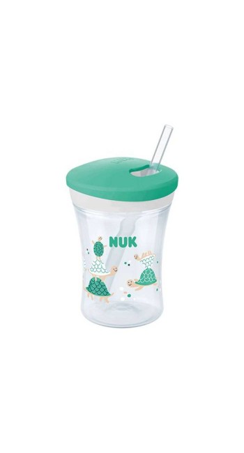 Nuk Action Cup 12m+ Εκπαιδευτικό Κύπελλο με Καλαμάκι, 230ml 