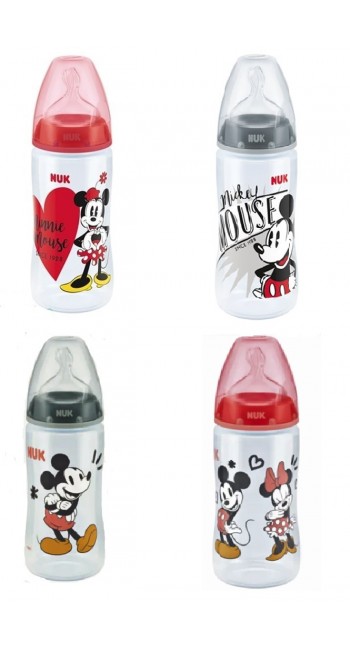 Nuk First Choice Disney Bottle Μπιμπερό με Δείκτη Ελέγχου Θερμοκρασίας 6-18m, 300ml