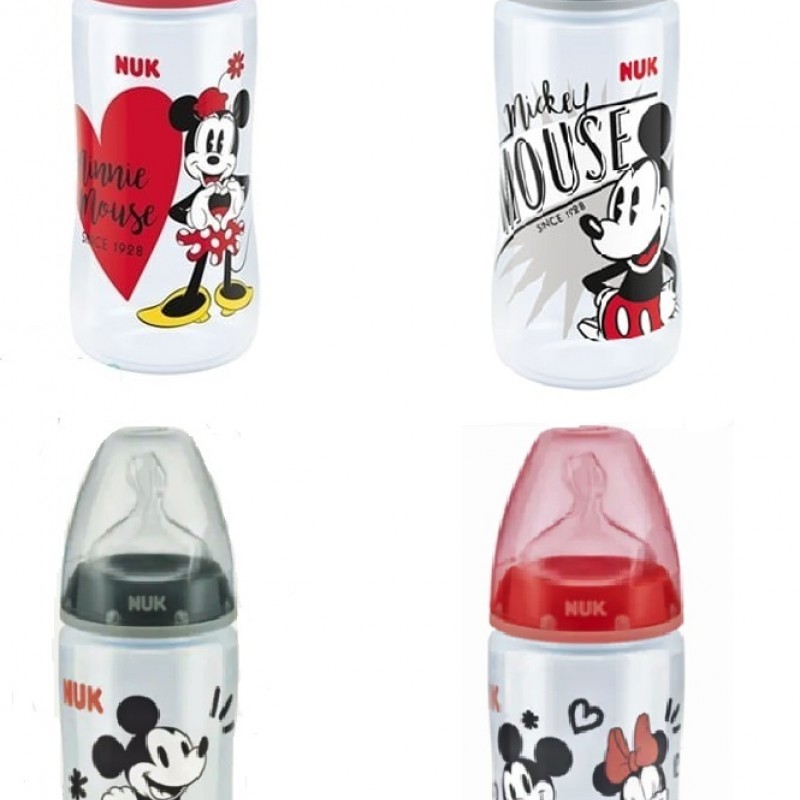 Nuk First Choice Disney Bottle Μπιμπερό με Δείκτη Ελέγχου Θερμοκρασίας 6-18m, 300ml