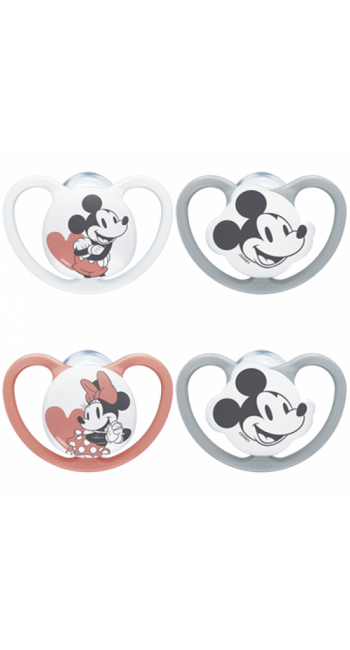 Nuk Space Disney Baby Ορθοδοντική Πιπίλα Σιλικόνης σε Θήκη 0-6m, 1τεμ