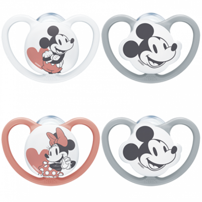 Nuk Space Disney Baby Ορθοδοντική Πιπίλα Σιλικόνης σε Θήκη 0-6m, 1τεμ