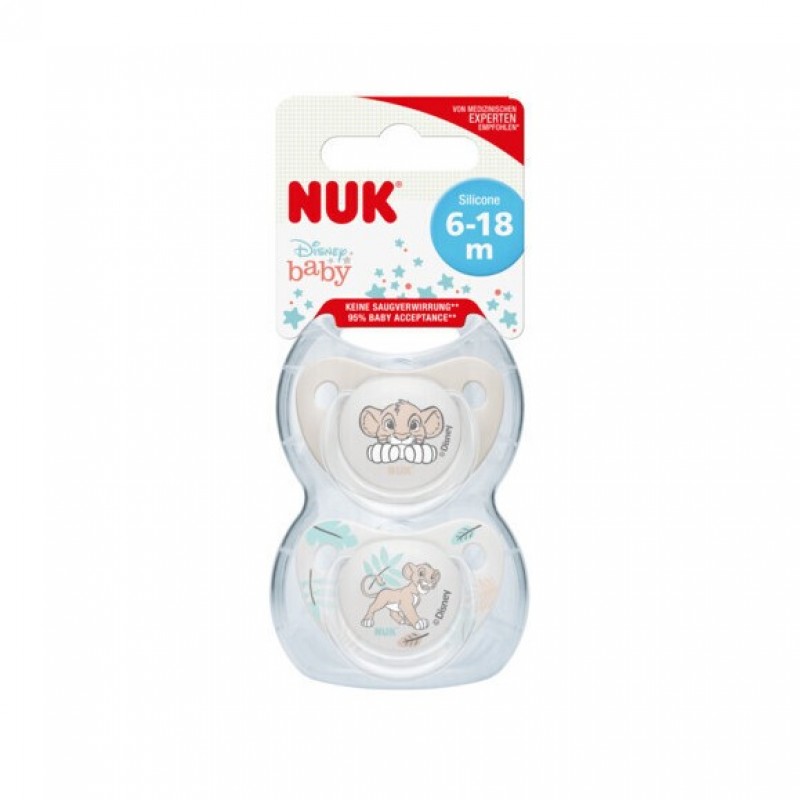 Nuk Disney Baby Πιπίλες Σιλικόνης για 6-18 μηνών, 2τεμ