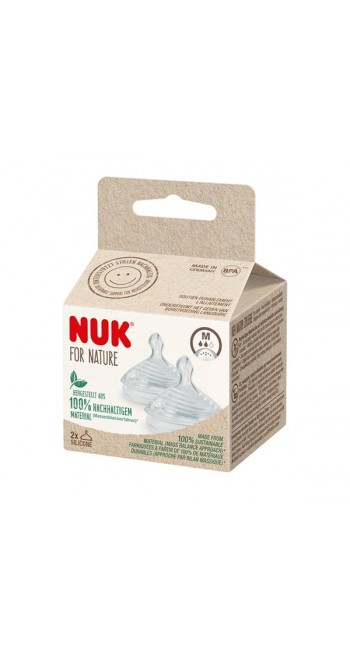 Nuk for Nature Θηλή Σιλικόνης Μέγεθος M, 2τμχ