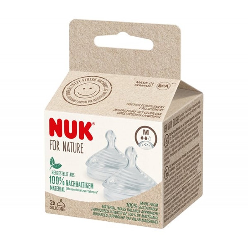 Nuk for Nature Θηλή Σιλικόνης Μέγεθος M, 2τμχ