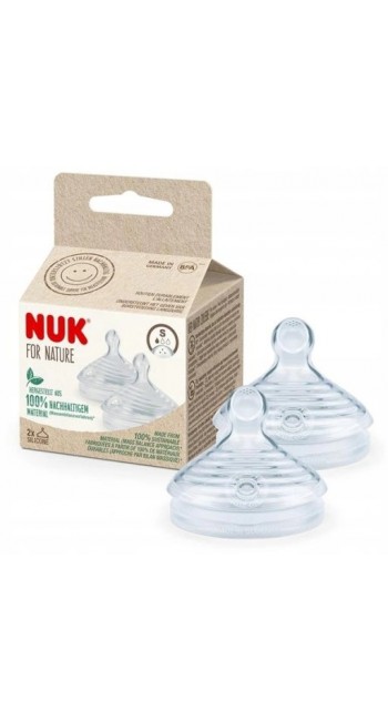 Nuk for Nature Θηλή Σιλικόνης Μέγεθος S, 2τμχ