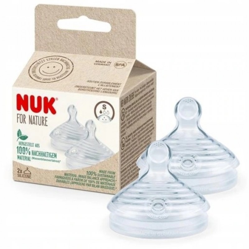 Nuk for Nature Θηλή Σιλικόνης Μέγεθος S, 2τμχ