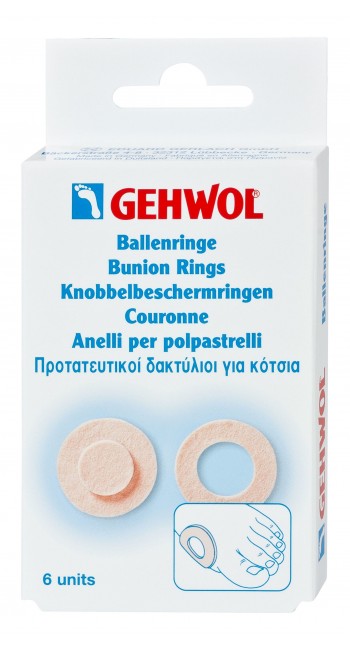 Gehwol Bunion Ring Round, Στρογγυλός Προστατευτικός Δακτύλιος για τα Κότσια 6τμχ 