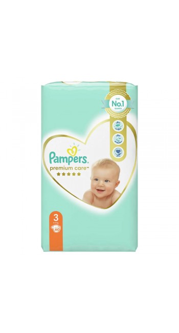 Pampers Premium Care Jumbo Pack No.3 6-10 kg Βρεφικές Πάνες, 60 τεμάχια