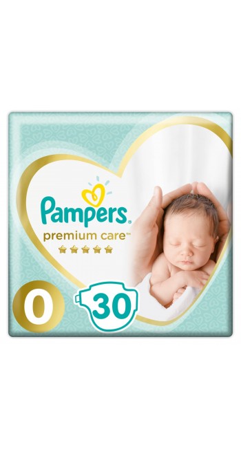 Pampers Premium Care Value Pack No.0 (Premature) 1-2.5 kg Βρεφικές Πάνες, 30 τεμάχια