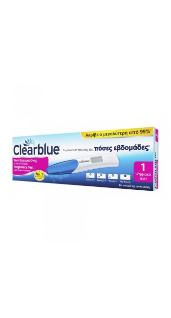 Clearblue Ψηφιακό Τεστ Εγκυμοσύνης με Δείκτη Σύλληψης, που σας Δείχνει Πόσες Εβδομάδες Έγινε η Σύλληψη Value Pack, 1 Ψηφιακό Τεστ