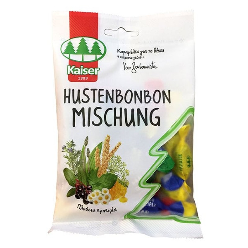 Kaiser Hustenbonbon Mischung Mix Καραμέλες για το Βήχα, 80gr