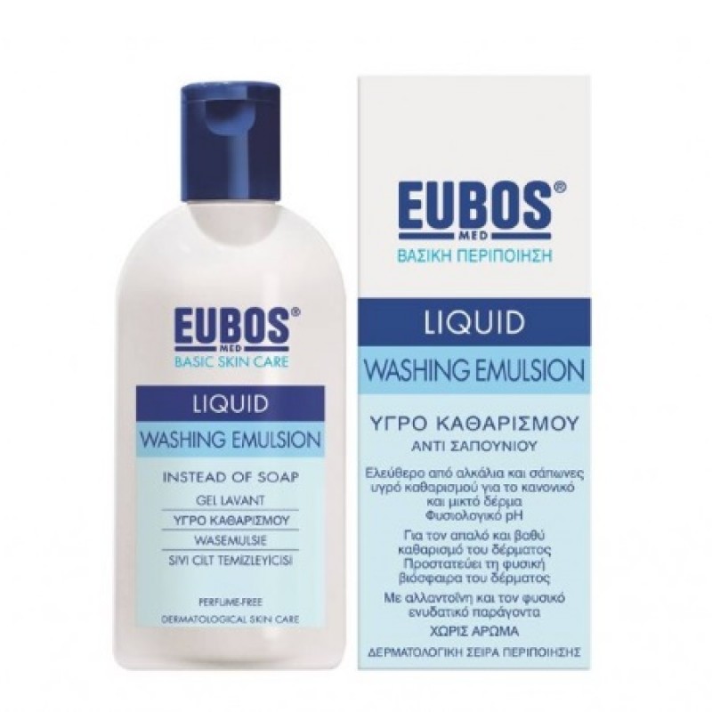 Eubos Liquid Washing Emulsion Blue Υγρό Καθαρισμού Προσώπου & Σώματος, 200ml