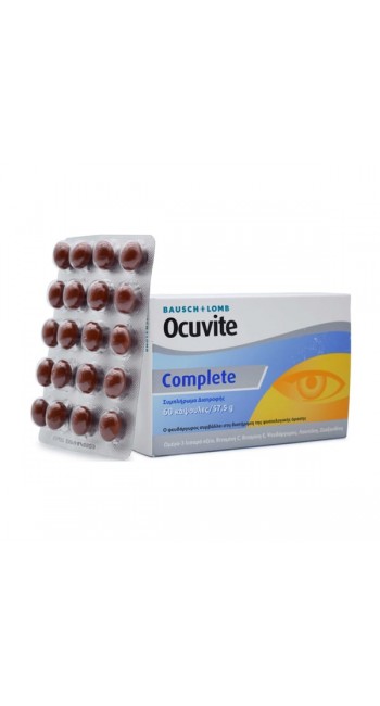 Bausch & Lomb Ocuvite Complete Συμπλήρωμα Διατροφής για την Καλή Υγεία & την Προστασία των Ματιών, 60softgels