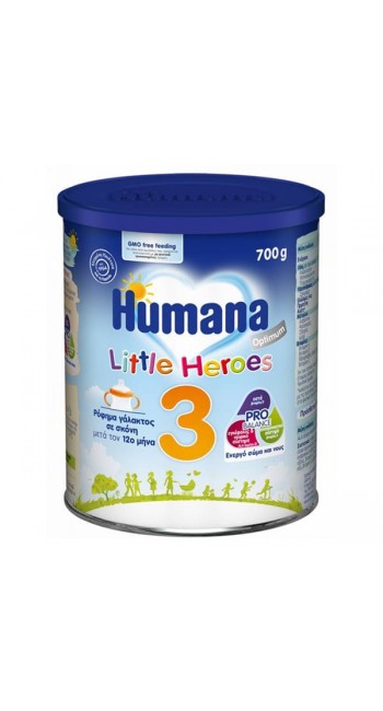 Humana Optimum 3 Little Heroes Γάλα σε Σκόνη 12m+, 700gr