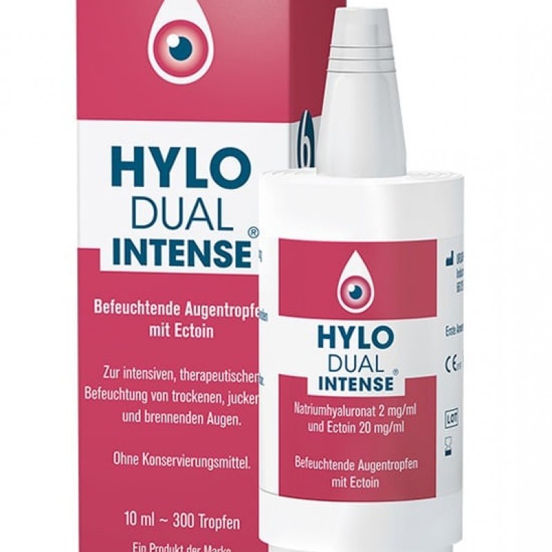 UrsaPharm Hylo Dual Intense Λιπαντικές Οφθαλμικές Σταγόνες για την Επίμονη Ξηροφθαλμία, 10ml