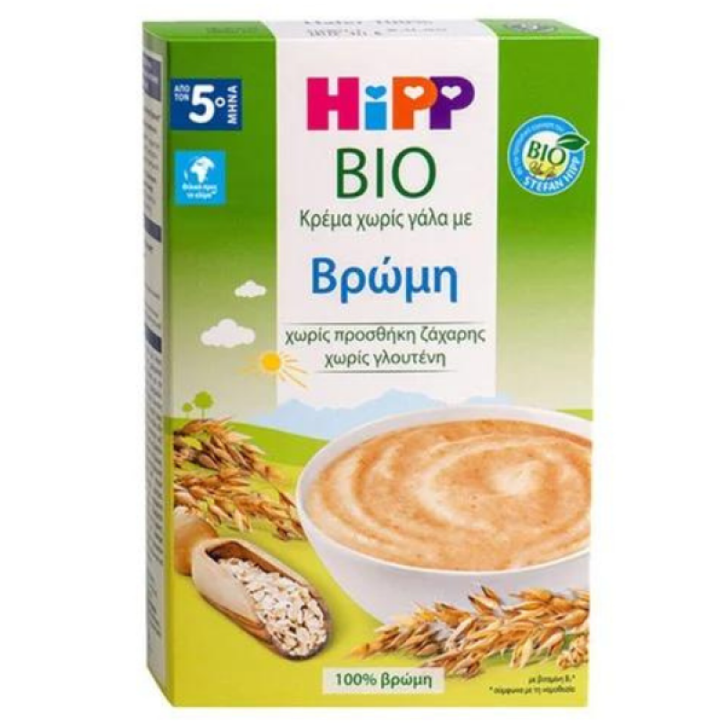 Hipp Bio Κρέμα Χωρίς Γάλα με Βρώμη, 200g