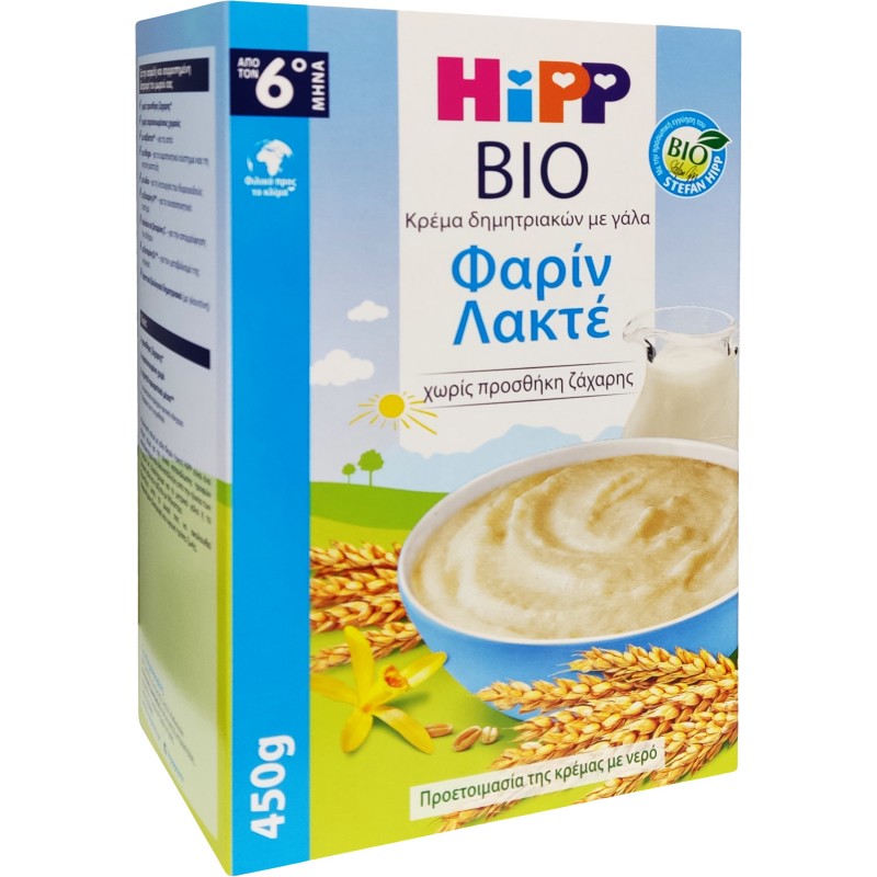 Hipp Φαρίν Λακτέ - Μπλε Σειρά από τον 6ο Μήνα, 450gr