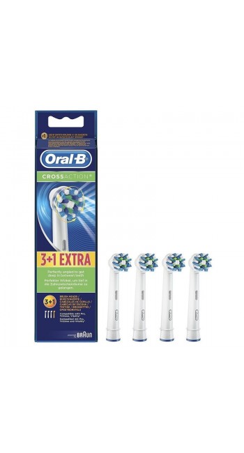 Oral-B Ανταλλακτικές Κεφαλές Cross Action 3+1 ΔΩΡΟ 