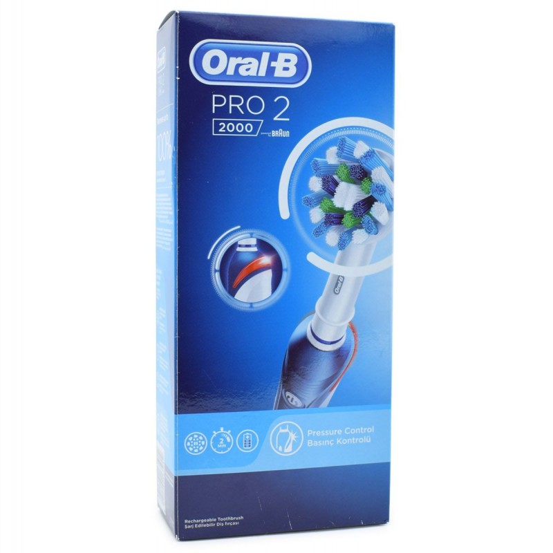 Oral-B PRO 2000 Επαναφορτιζόμενη Ηλεκτρική Οδοντόβουρτσα 1τμχ 