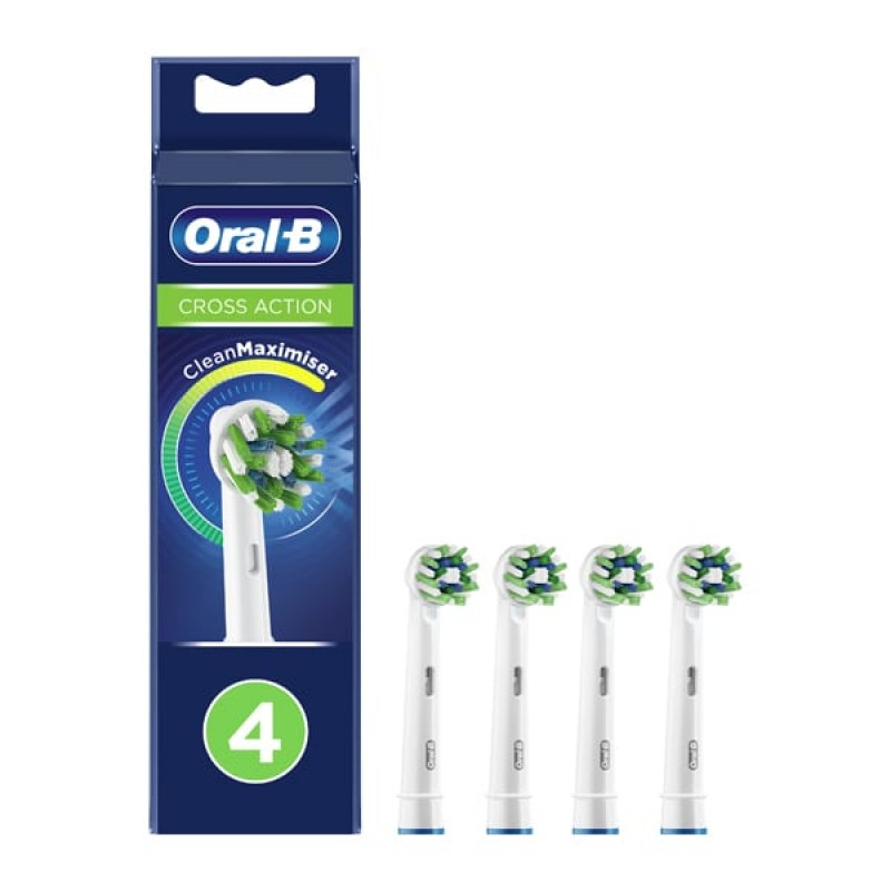 Oral-B Cross Action Clean Maximiser Ανταλλακτικές Κεφαλές, 4τμχ