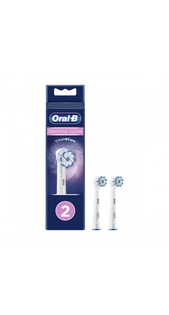 Oral-B Sensitive Clean Ανταλλακτικές Κεφαλές με Λεπτές Ίνες για Ευαίσθητα Ούλα, 2τμχ