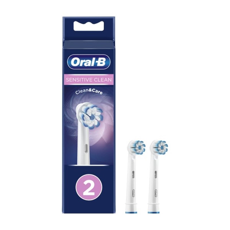 Oral-B Sensitive Clean Ανταλλακτικές Κεφαλές με Λεπτές Ίνες για Ευαίσθητα Ούλα, 2τμχ