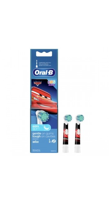 Oral-B Kids Cars Extra Soft Ανταλλακτικές Κεφαλές, 2τμχ 