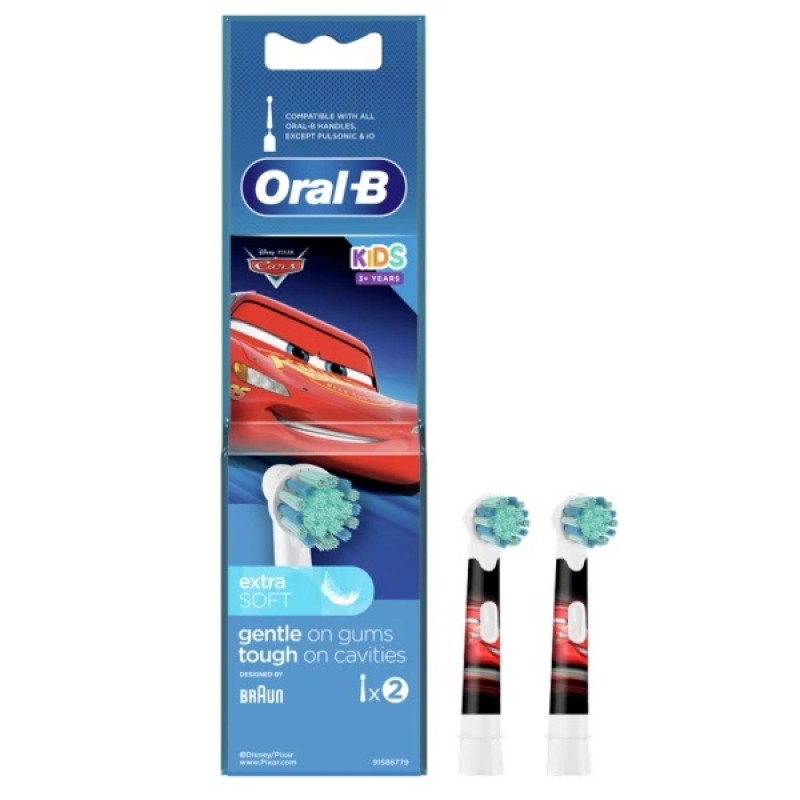 Oral-B Kids Cars Extra Soft Ανταλλακτικές Κεφαλές, 2τμχ 