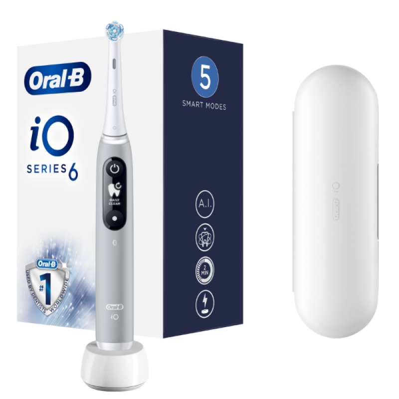 Oral-B iO Series 6 Grey Opal Ηλεκτρική Οδοντόβουρτσα, 1τμχ