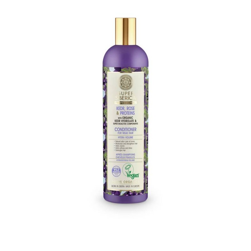 Natura Siberica Super Siberica Kedr, Rose & Proteins Conditioner για Aδύναμα Mαλλιά, 400ml