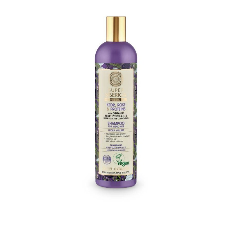 Natura Siberica Super Siberica Kedr, Rose & Proteins Shampoo Σαμπουάν για Αδύναμα Μαλλιά, 400ml