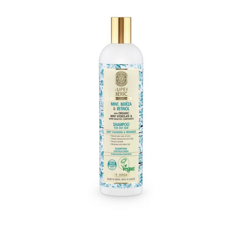 Natura Siberica Super Siberica Mint, Bereza & Retinol Shampoo Σαμπουάν για Λιπαρά Μαλλιά, 400ml