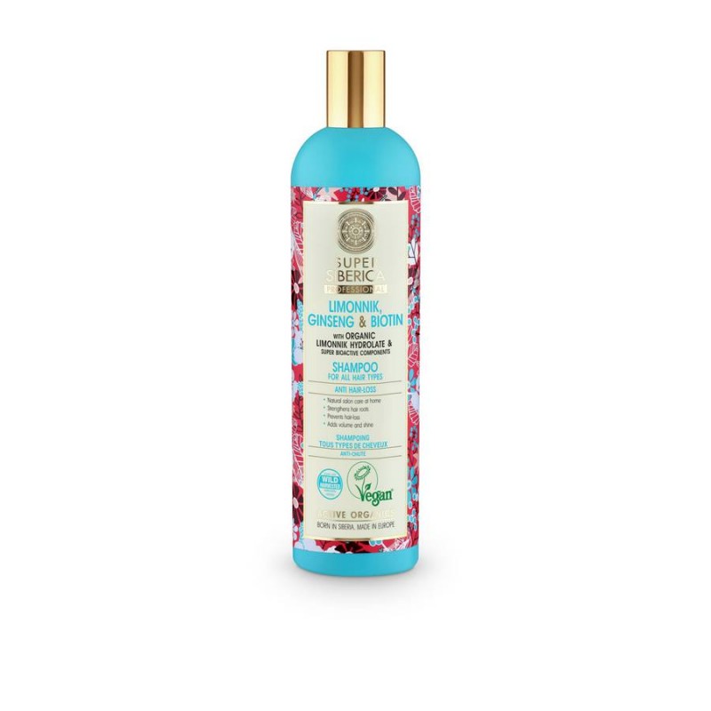 Natura Siberica Super Siberica Limonnik, Ginseng & Biotin Shampoo Σαμπουάν κατά της Τριχόπτωσης, 400ml