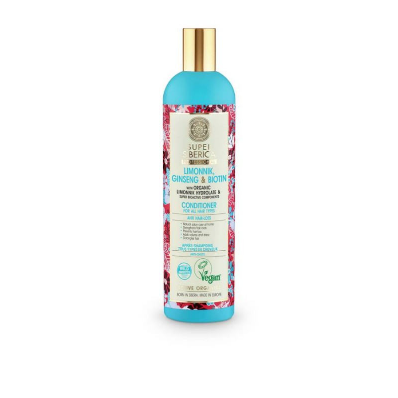 Natura Siberica Super Siberica Limonnik, Ginseng & Biotin Conditioner κατά της Τριχόπτωσης, 400ml