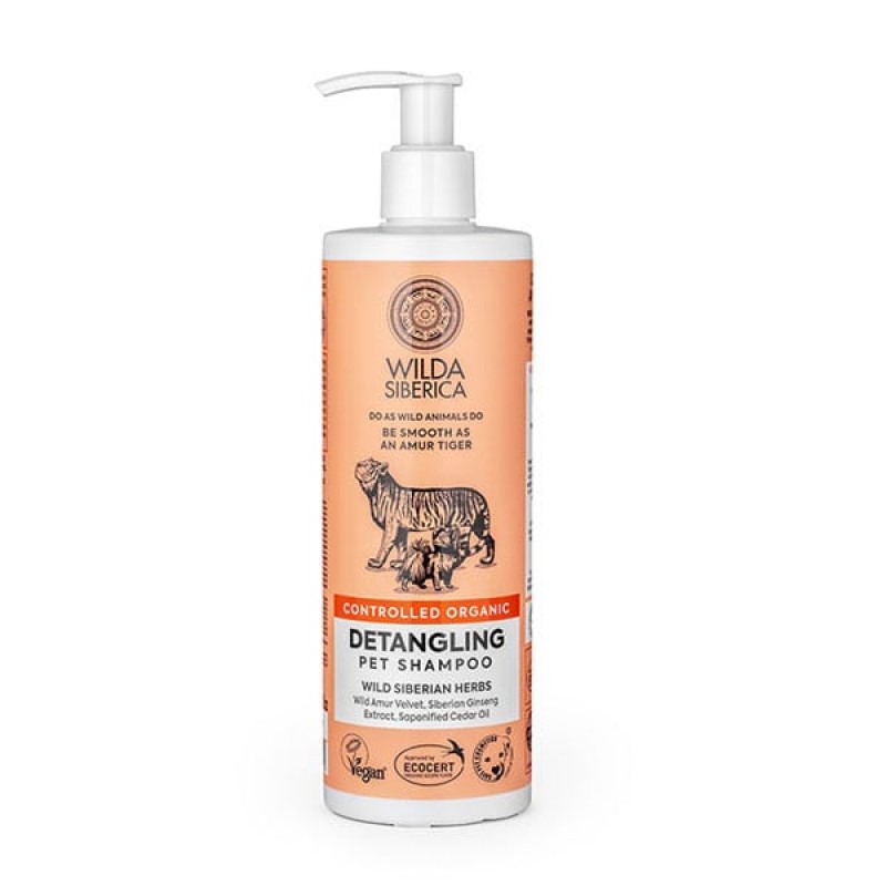 Wilda Siberica Controlled Οrganic Detangling Pet Shampoo Σαμπουάν Ζώων για Εύκολο Ξεμπέρδεμα, 400ml