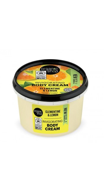 Organic Shop by Natura Siberica Clementine & Lemon Αναζωογονητική Κρέμα Σώματος, 250ml