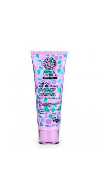 Natura Siberica Anti-OX Wild Blueberry Cream-to-Foam Face Cleanser Αφρός Καθαρισμού Προσώπου, 100ml