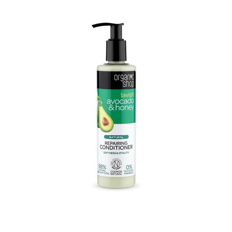 Organic Shop by Natura Siberica Organic Avocado & Honey Μαλακτικό Επανόρθωσης Μαλλιών, 280ml