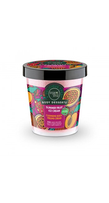 Organic Shop by Natura Siberica Body Desserts Summer Fruit Ice Cream Καλοκαιρινό Παγωτό Φρούτων Peeling Σώματος, 450ml