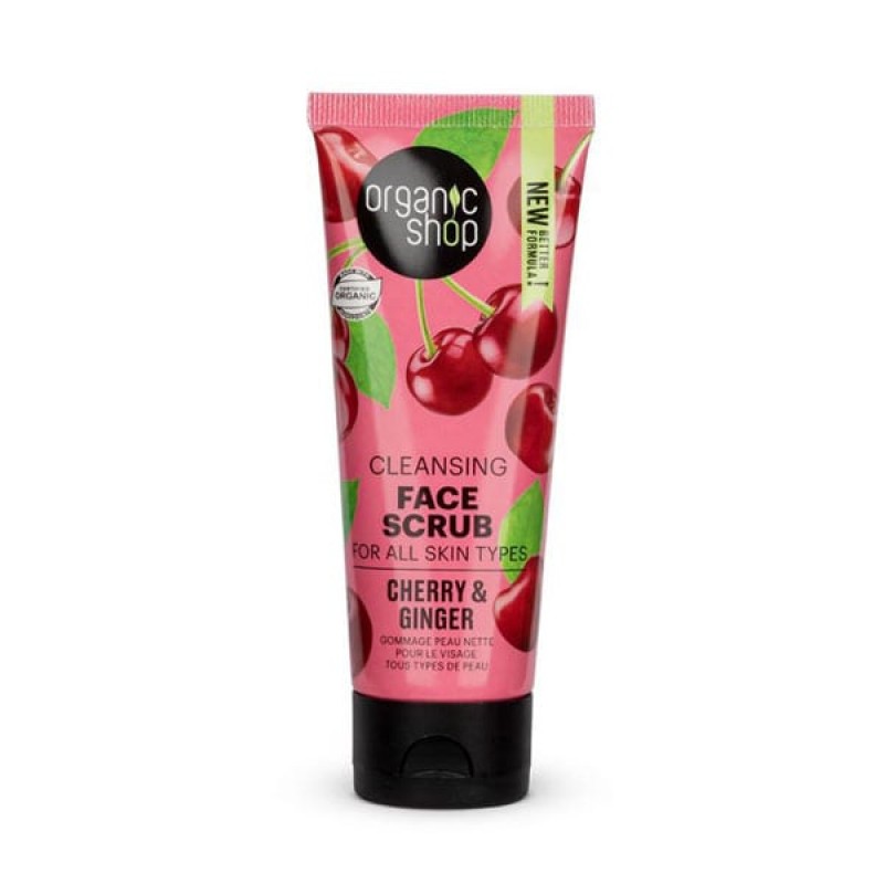 Organic Shop by Natura Siberica Απαλό Απολεπιστικό Προσώπου Cherry & Ginger, 75ml