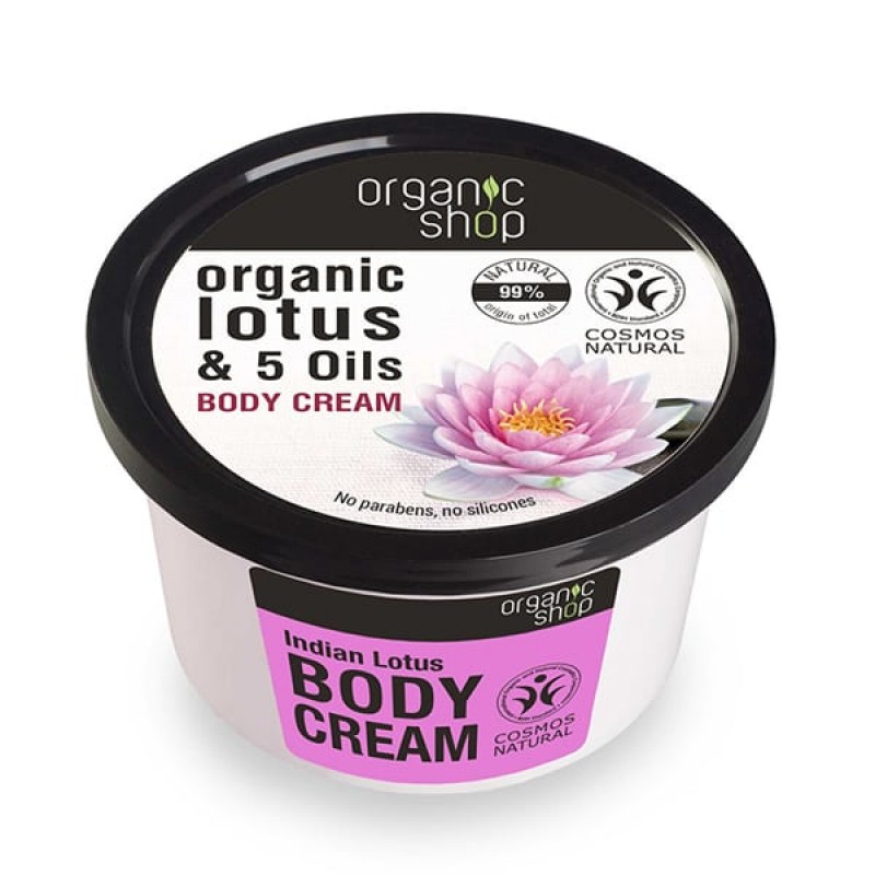 Organic Shop by Natura Siberica Indian Lotus Body Cream Κρέμα Σώματος, 250ml